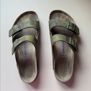 Birkenstock Men's Olive Camouflage Sandals